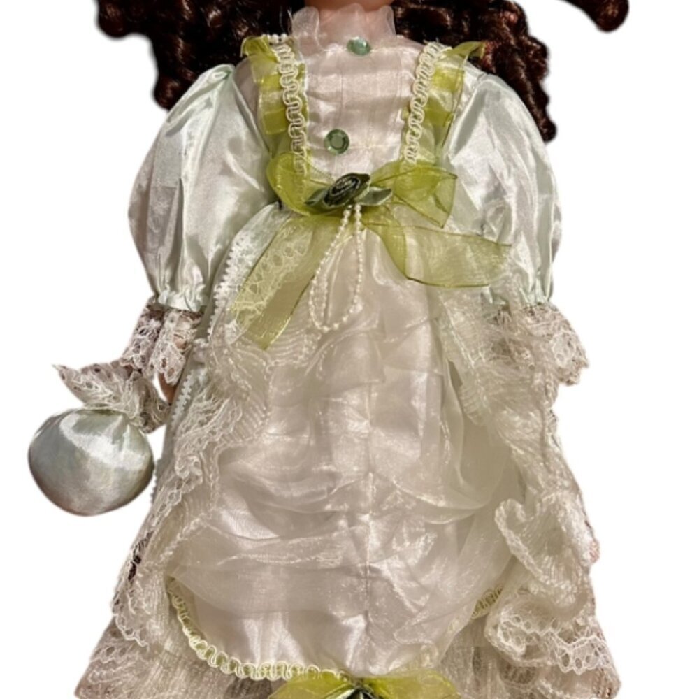 Heritage Signature Collection Porcelain Doll Green Dress - Picture 5 of 12